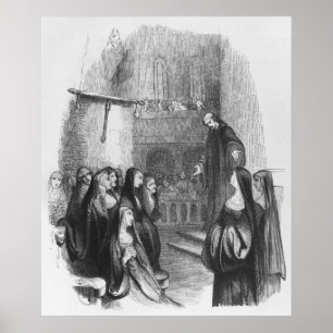 Poster Abelard que preaching em Paraclete