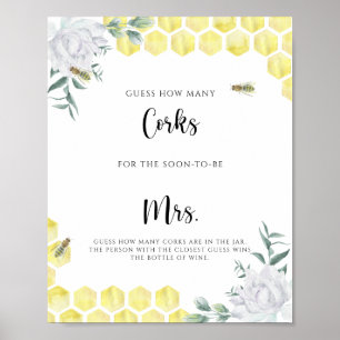 Poster Abelha - Adivinha Quantas Corks