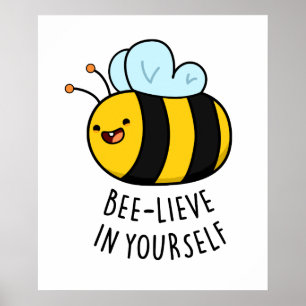 Poster Abelha em si mesma Bee Pun