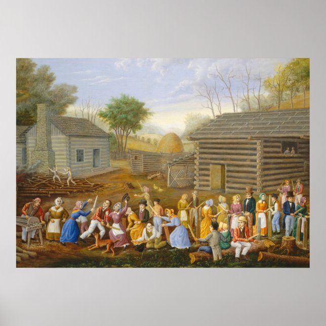 Poster Abelha Escutadora de Linho, 1885 (óleo em cartaz) (Frente)