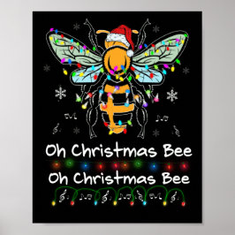 Poster Abelhas de Natal Abelhas de Papai Noel Feliz Natal