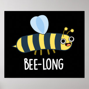 Poster Abelhas Longas Insetas Engraçadas De Bee Longa Esc