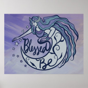 Poster Abençoada Seja Deusa Lua
