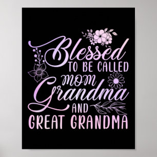 Poster Abençoado Seja Chamada Mãe Avó E Excelente Vovó