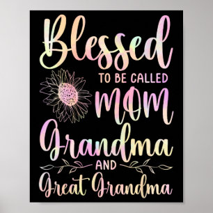 Poster Abençoado Seja Chamada Mãe Avó E Excelente Vovó