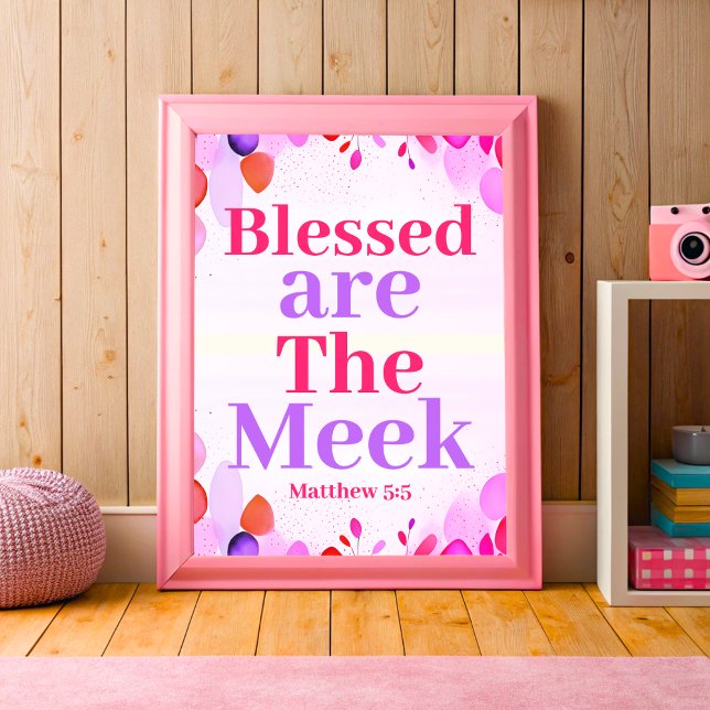 Poster Abençoados são os macabros Boho Christian Teen Gir (Criador carregado)