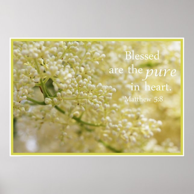 Pôster Abençoados são os Puros no Coração (Frente)