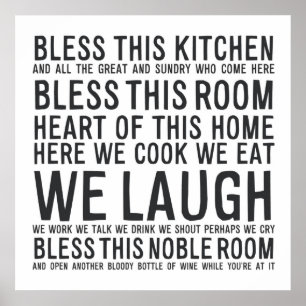 Pôster Abençoe esta cozinha MA012