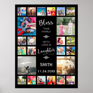 Pôster Abençoe esta família com amor 24 Foto Collage