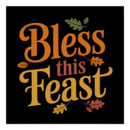 Pôster Abençoe Este Banquete De Reunião Familiar De Ação