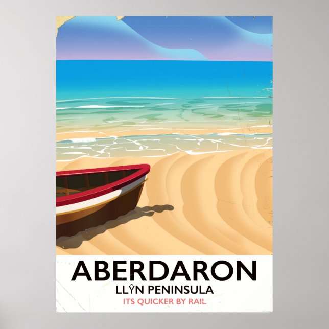 Pôster Aberdaron, Península de Llŷn, País de Gales, carta (Frente)