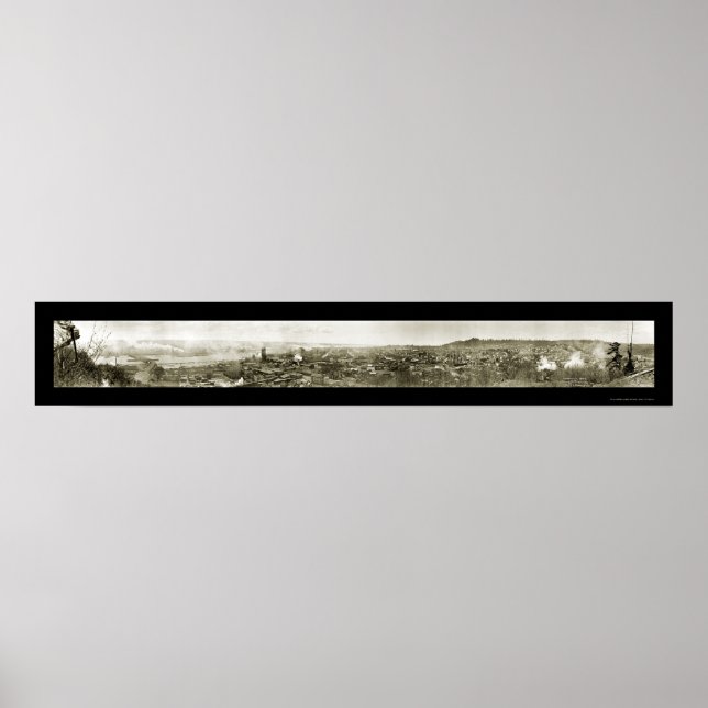 Poster Aberdeen Grays Harbor Foto 1912 (Frente)