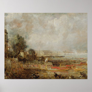 Pôster Abertura da Ponte Waterloo, c.1829-31 (óleo ligad