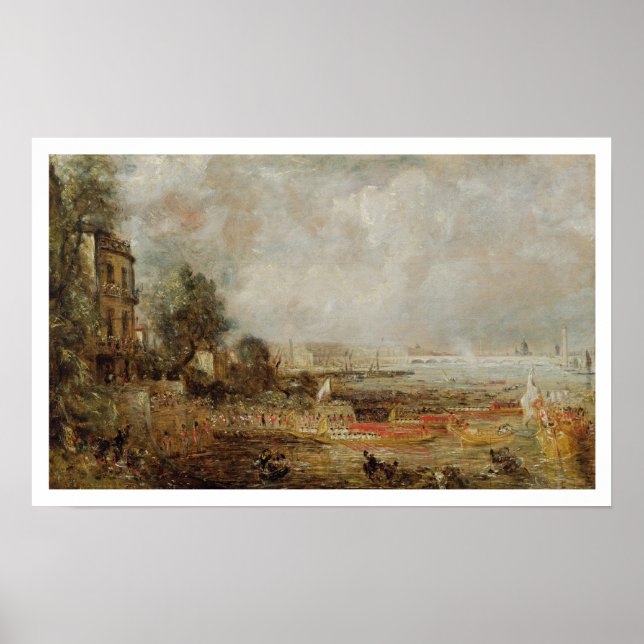 Pôster Abertura da Ponte Waterloo, c.1829-31 (óleo ligado (Frente)