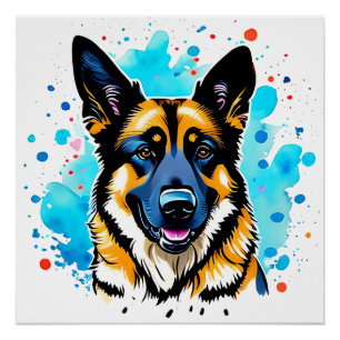 Pôster Abertura do german shepherd