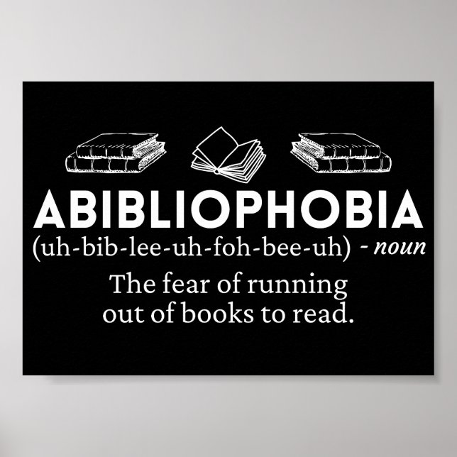 Poster Abibliofobia - Definição Engraçada (Frente)