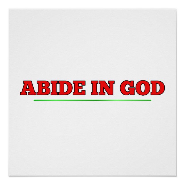 Pôster Abide em GOD (Frente)