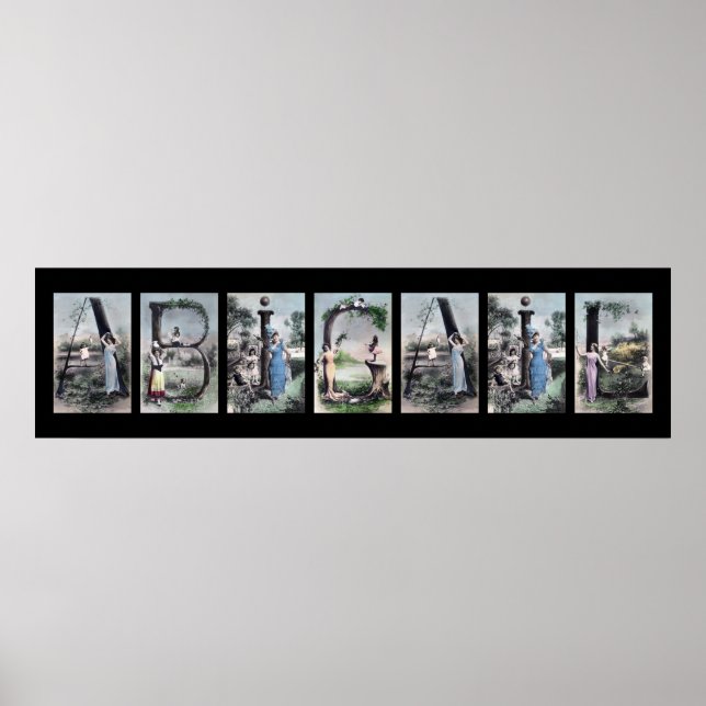 Pôster ABIGAIL - Alphabet - Letra Name Art (Frente)