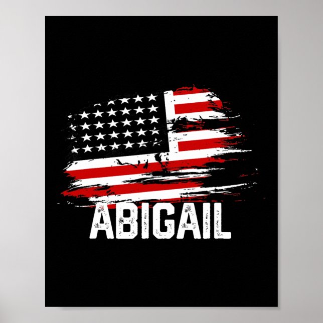 Poster Abigail U Flag Personalizado Em 4 De Julho Abigail (Frente)