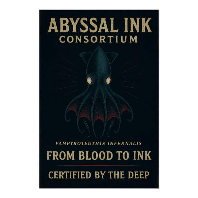 Pôster Abissal De Tinta - Do Sangue À Tinta (Frente)