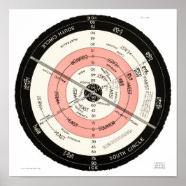 Poster Abizaid "Superfície plana, Terra Papel de carta" P