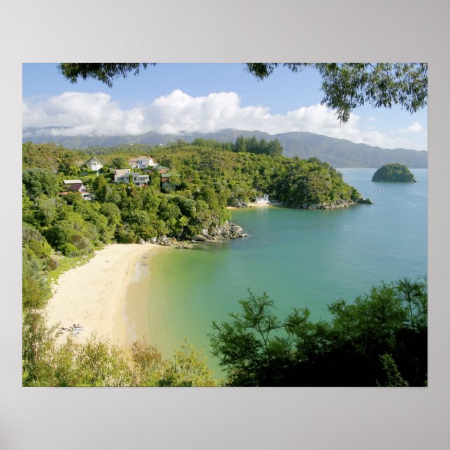 Poster Able Tasman NP, Nelson, Nova Zelândia. As muitas (Frente)