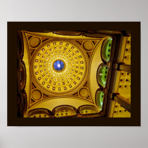 Pôster Abóbada do teto da biblioteca pública de Milwauk