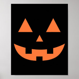 Poster Abóbora Assustadora de Halloween Outono Jack O' La