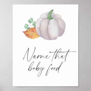 Poster Abóbora branca - nome aquele alimento para bebês
