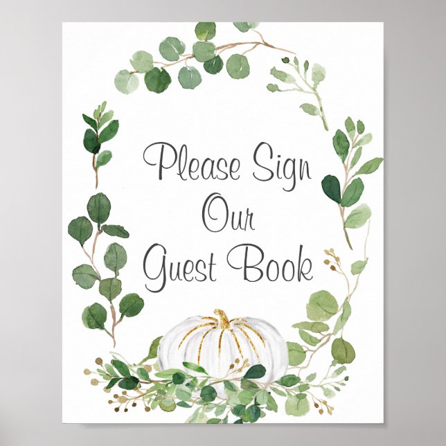 Poster Abóbora Branca Verdura Por Favor Assine nosso Conv (Frente)