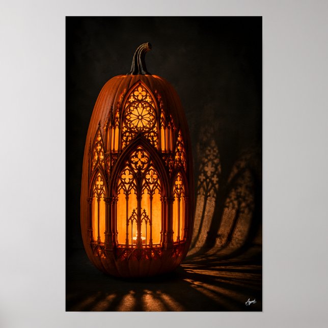 Poster Abóbora Catedral Gótica (Frente)