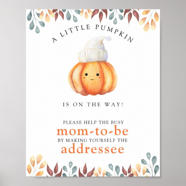 Poster Abóbora com chapéu - Ajude a Mãe Atarefada a se To (Frente)