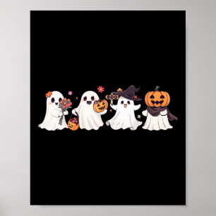 Poster Abóbora da Temporada Assustadora Fantasma Boo Fofo
