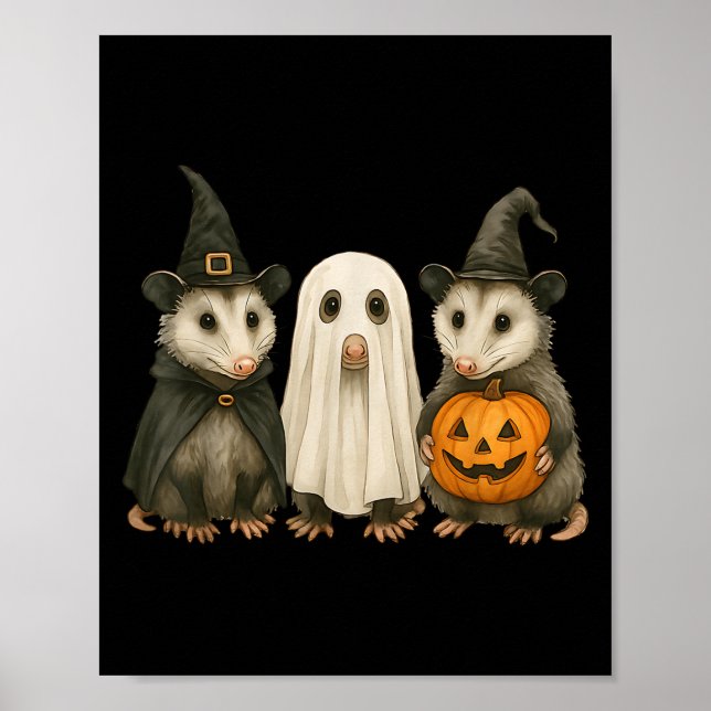 Poster Abóbora de bruxa fantasma do Halloween Ossum  (Frente)
