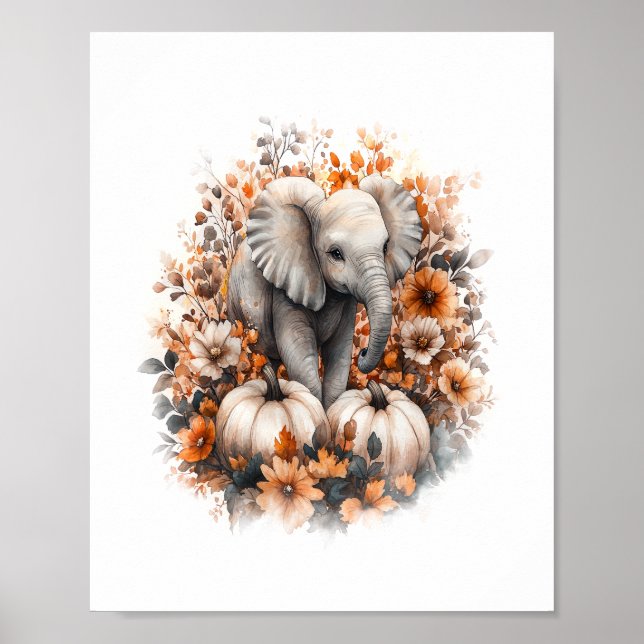 Poster Abóbora-de-Camisa-Elefante (Frente)
