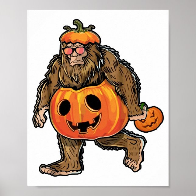 Poster Abóbora de Halloween do Pé Grande halloween (Frente)
