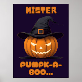 Poster Abóbora de Halloween Senhor Pumpk-A-Boo