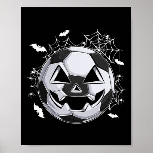 Poster Abóbora de Lanterna de Futebol Americano Rosto de