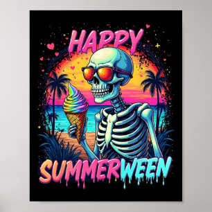 Poster Abóbora de Melancia de Verão Feliz Summerween