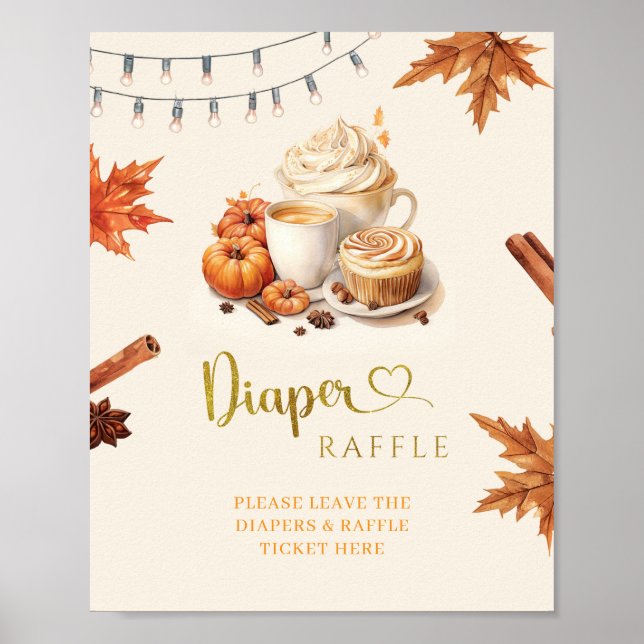 Poster Abóbora de Outono Está Preparando Café Deixe o Sor (Frente)