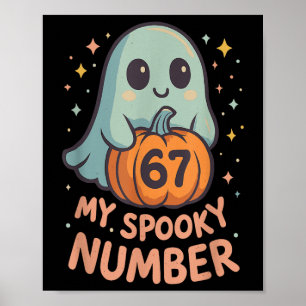 Poster Abóbora Fantasma Kawaii Fofa 67 Meme Matemática Di