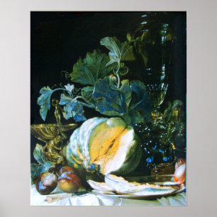 PÔSTER ABÓBORA, FRUTAS E VIDROS