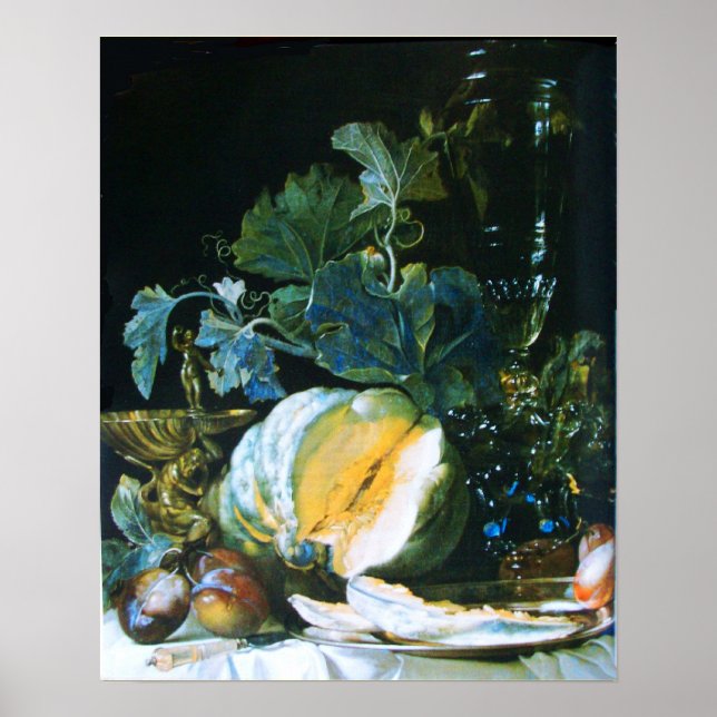 PÔSTER ABÓBORA, FRUTAS E VIDROS (Frente)
