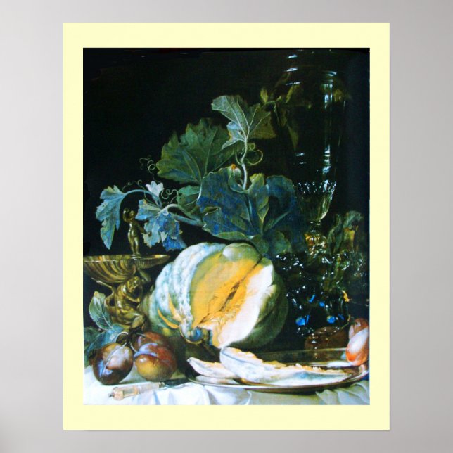 POSTER ABÓBORA, FRUTAS E VIDROS (Frente)