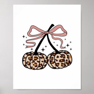 Poster Abóbora-Queda, Cerejas-Abóbora, Abóbora-Pama-Leopa