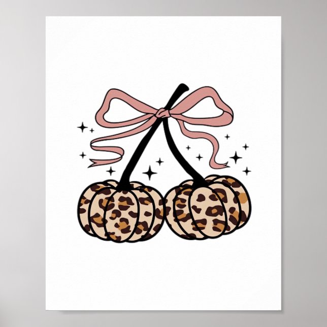 Poster Abóbora-Queda, Cerejas-Abóbora, Abóbora-Pama-Leopa (Frente)