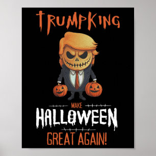 Poster Abóbora Trump Faça o Halloween Grande Novamente