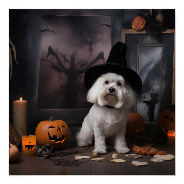 Pôster Abóboras Maltesas Halloween Assustador  (Frente)