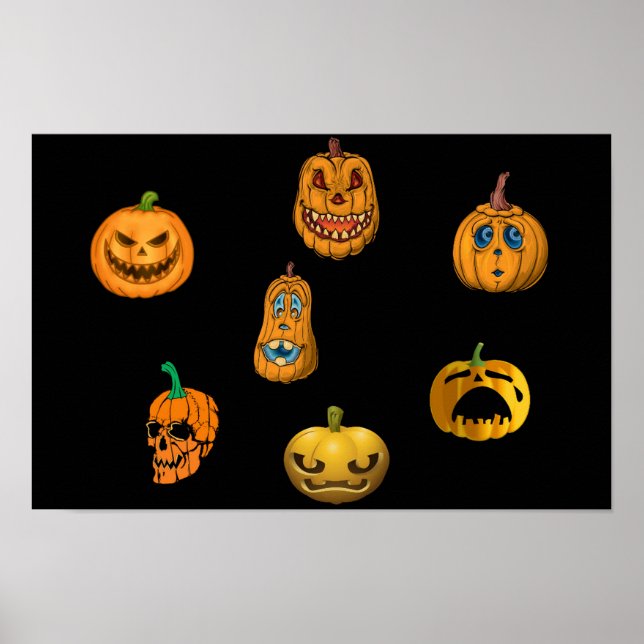 Poster Abóboras para o Halloween. (Frente)