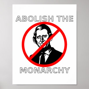 Poster Abolir a Monarquia - Rei Charles